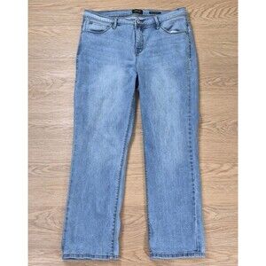 Curve Appeal Jeans 14/32 Womens Mid-Rise Relaxed Fit Blue Denim Pants 32x28